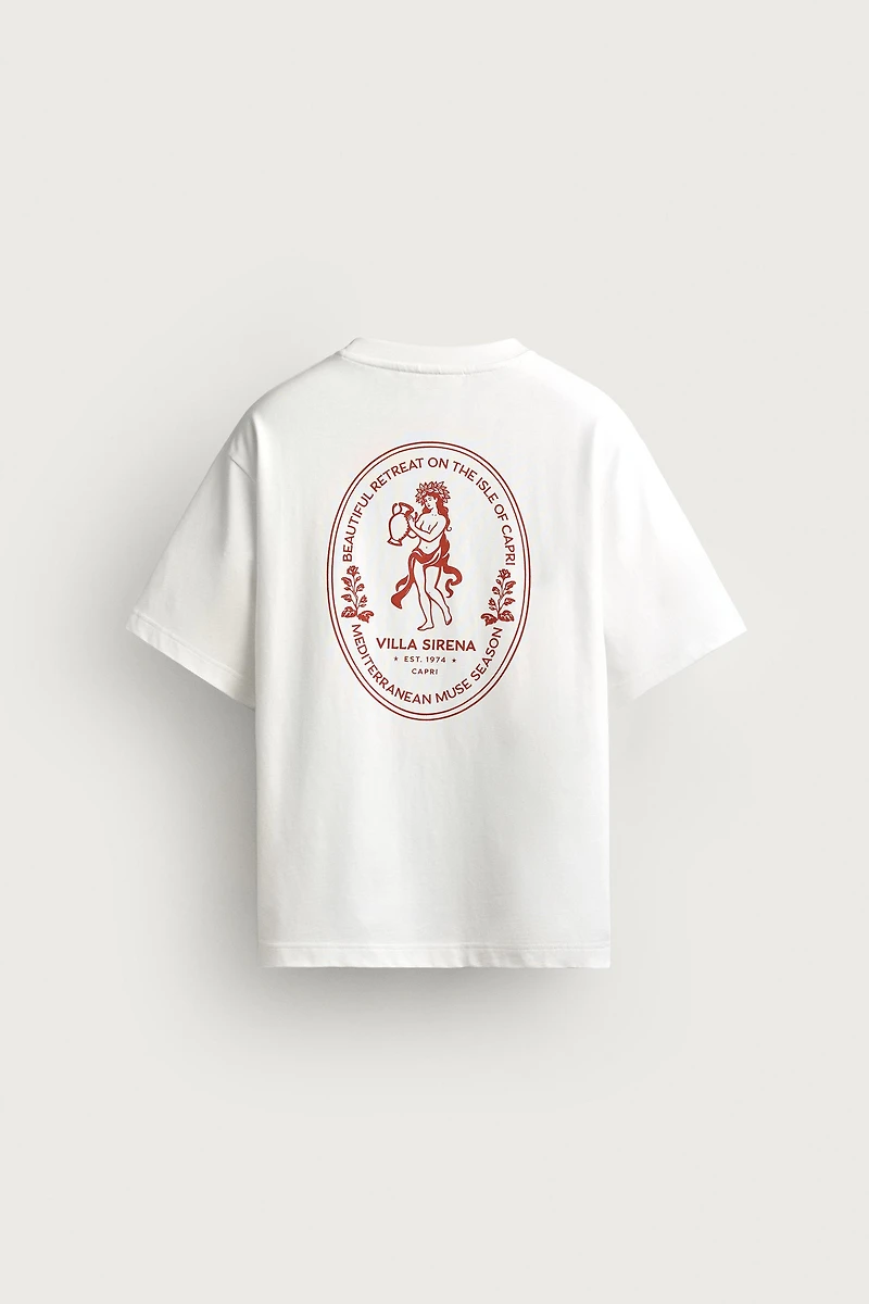 RELAXED FIT CONTRAST PRINT T-SHIRT
