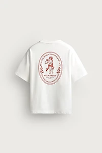 RELAXED FIT CONTRAST PRINT T-SHIRT