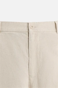 COTTON LINEN SHORTS