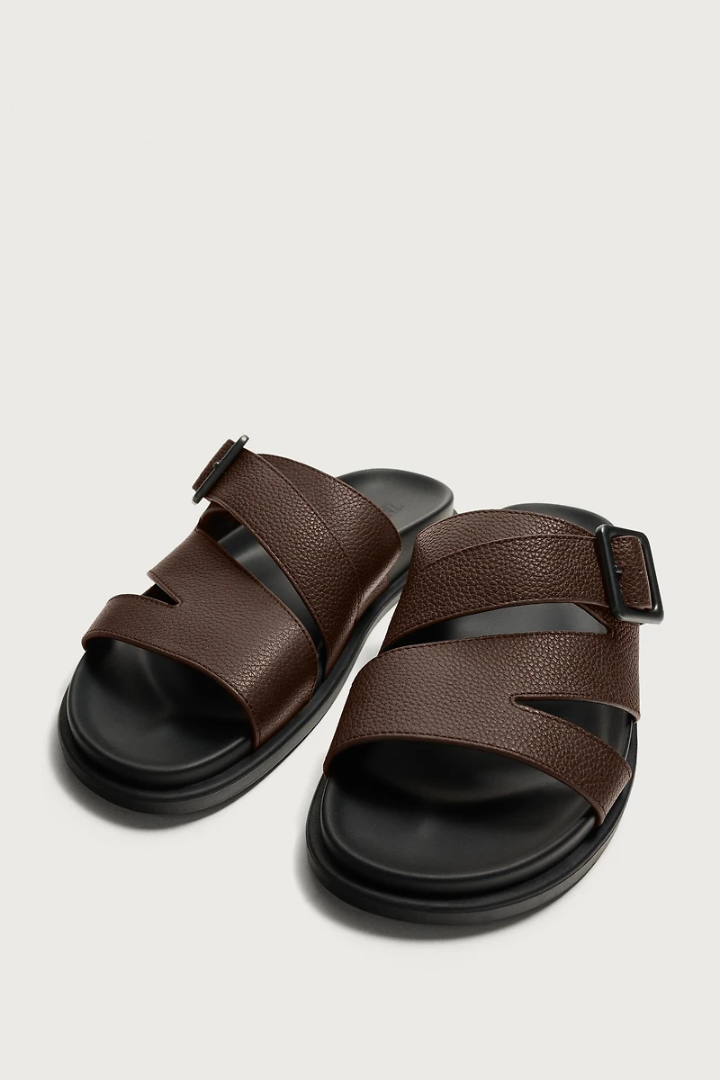 Leather Multi-Strap Sandals