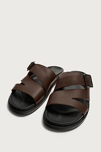 Leather Multi-Strap Sandals