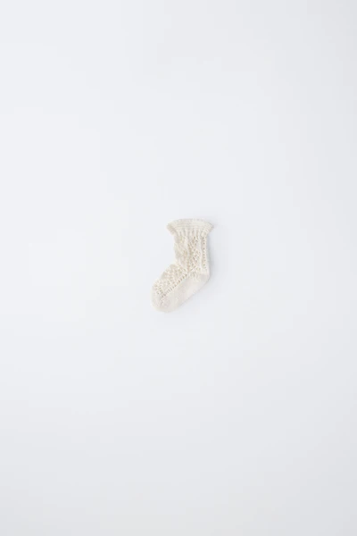 COTTON AND SILK OPENWORK SOCKS