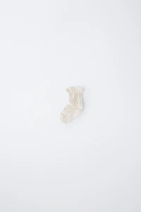 COTTON AND SILK OPENWORK SOCKS