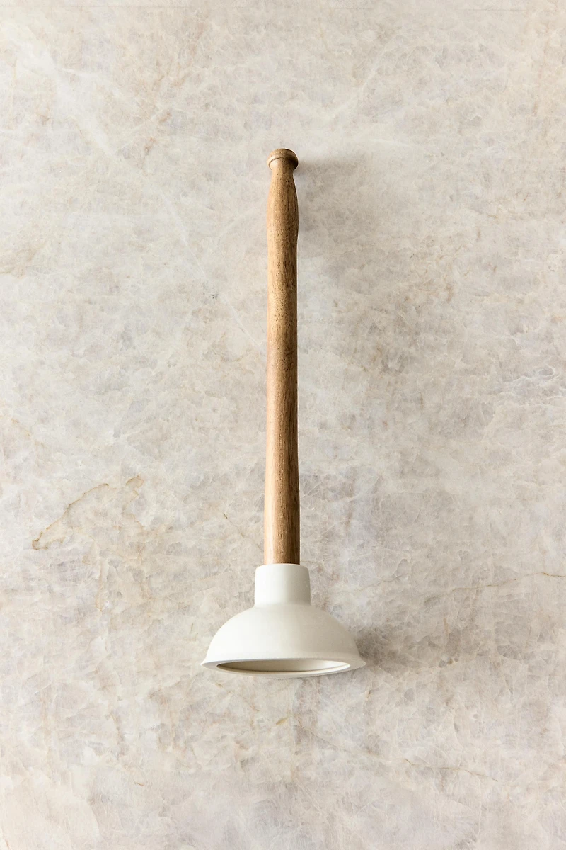 WOODEN AND RUBBER PLUNGER