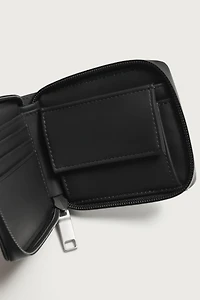 RUBBERIZED ZIP WALLET