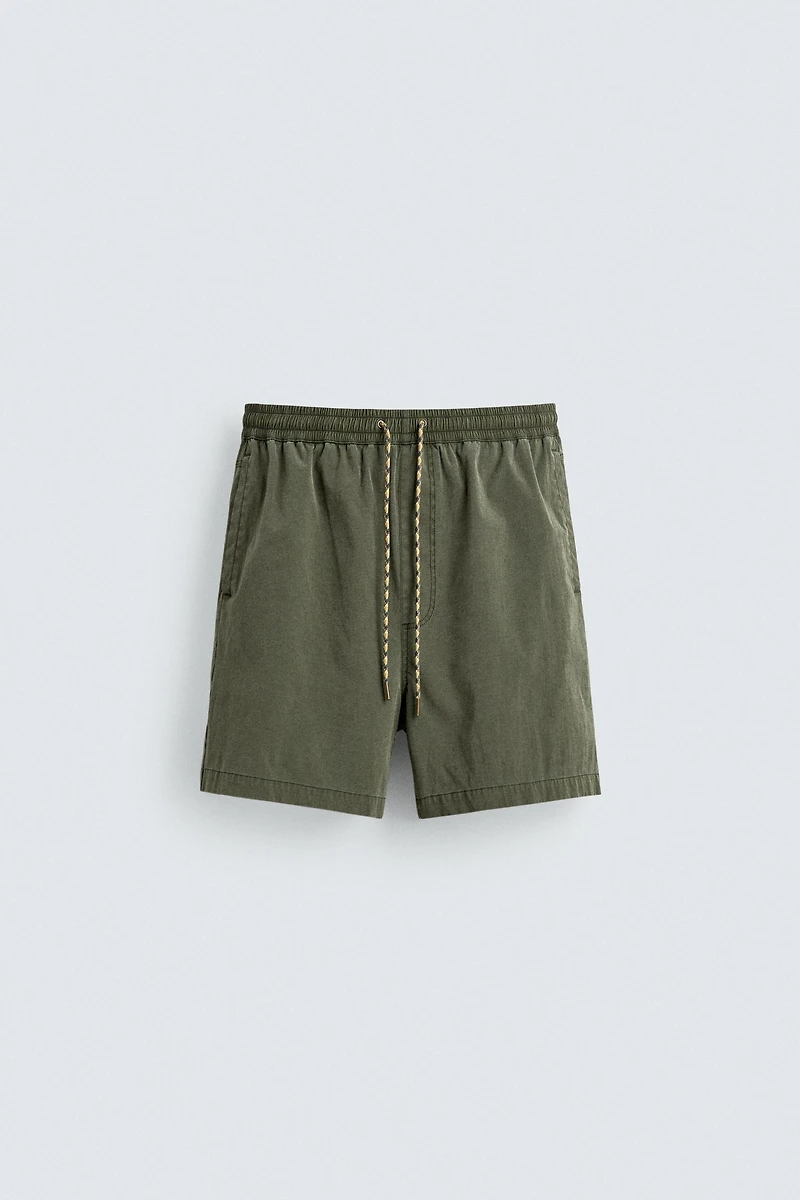 WASHED EFFECT LONG SWIMSUIT