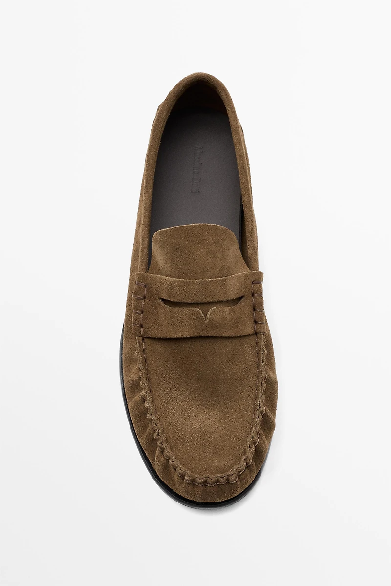 Soft leather penny loafers