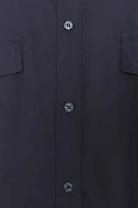 SHOULDER PAD POPLIN SHIRT