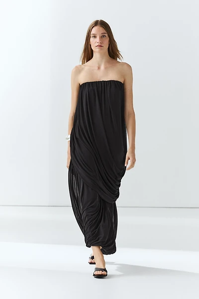 Balloon-effect flowing skirt