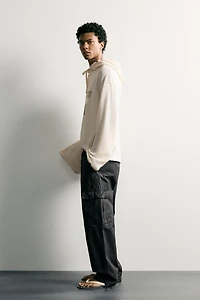 RELAXED FIT HOODIE SWEATSHIRT