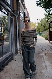 TOP EN MAILLE BUSTIER FRONCES