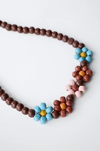 COLLIER FLEURS FANTAISIE