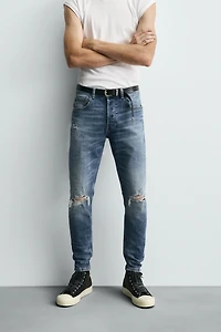 RIPPED SKINNY FIT JEANS