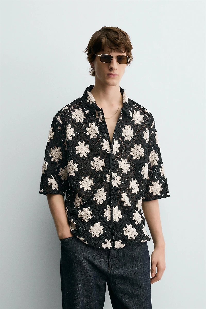 CROCHET TEXTURED SHIRT