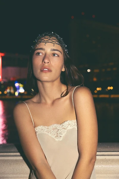 BEADED CHAIN HEADPIECE