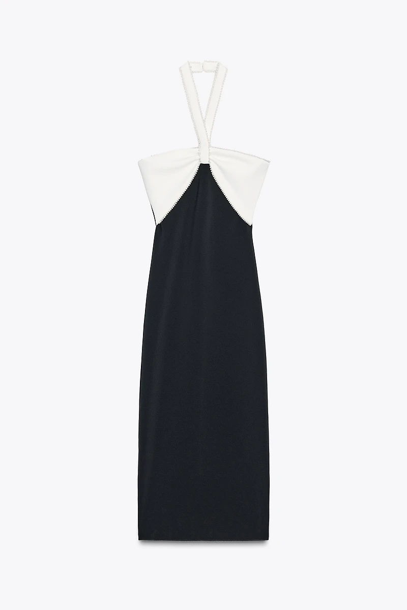 ROBE MIDI STRETCH NŒUD