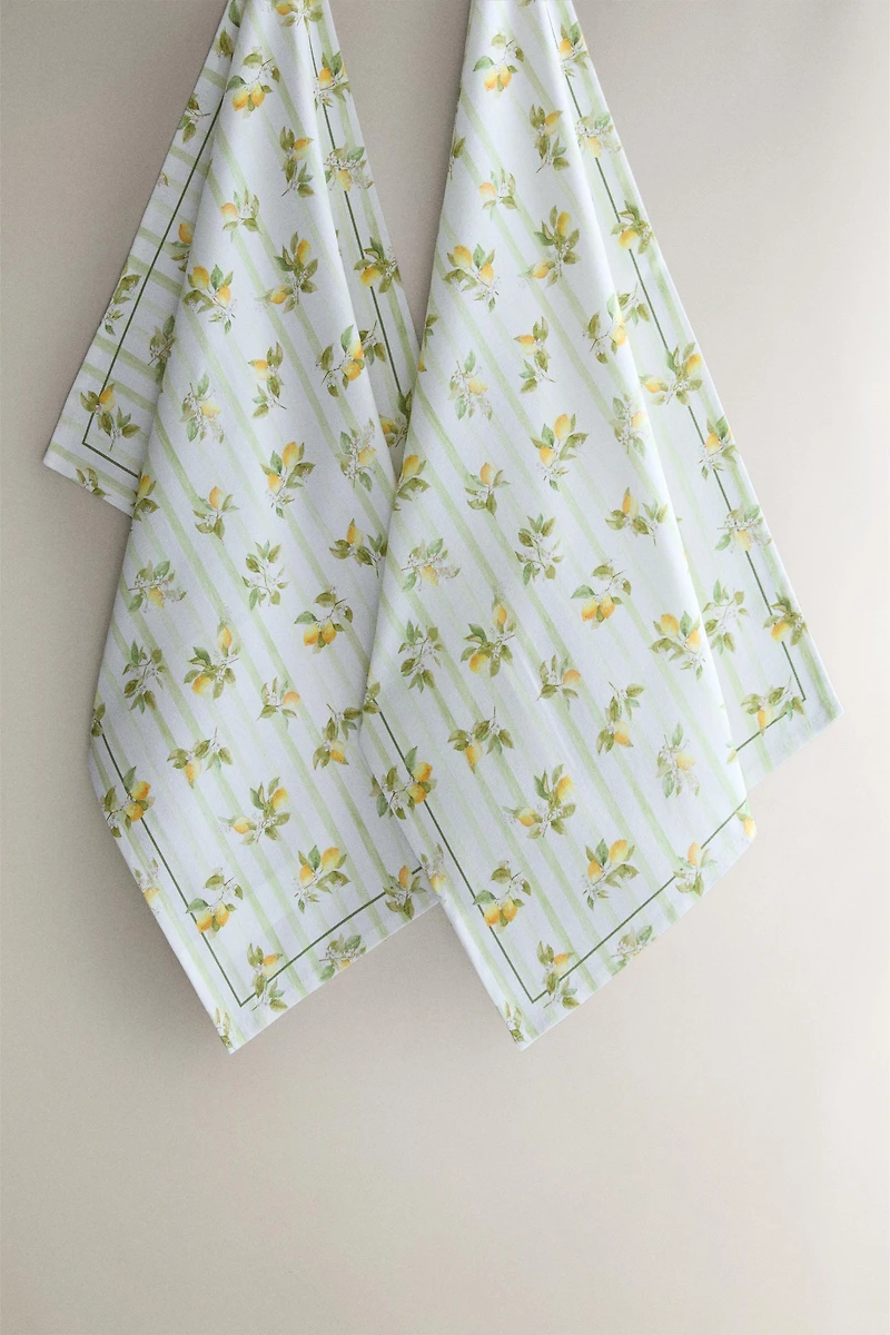 PACK OF LEMON COTTON KITCHEN TOWELS (PACK OF 2)