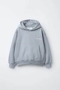 PLUSH SWEATSHIRT AND JOGGER PANTS SET WITH TEXT