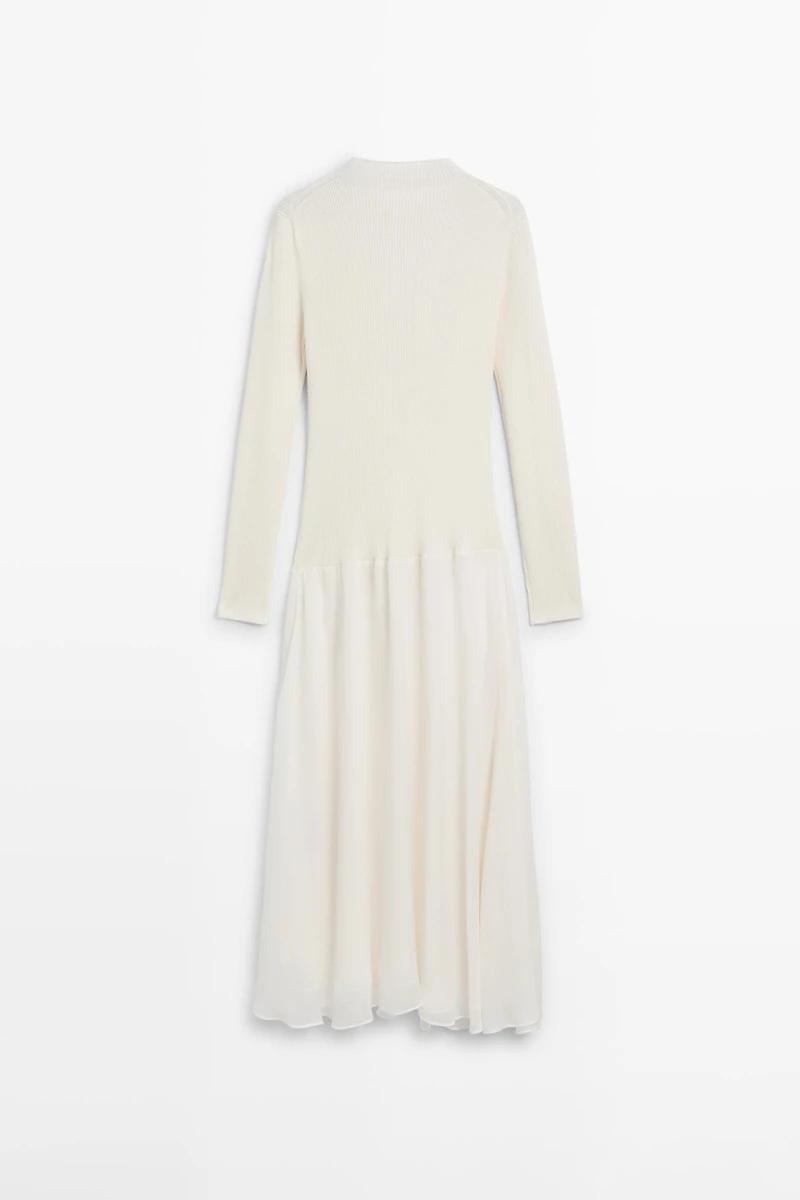 Knit dress with matching detail
