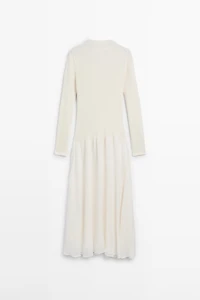 Knit dress with matching detail