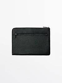 Nappa leather pouch clutch