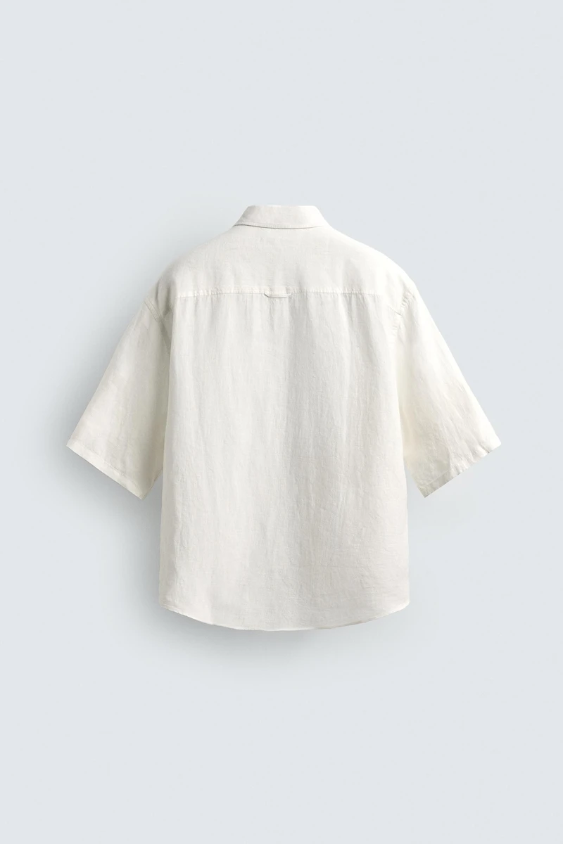 100% LINEN BOXY FIT SHIRT