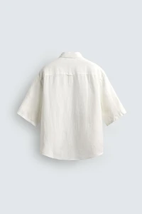 100% LINEN BOXY FIT SHIRT