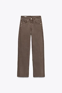 TRF HIGH-WAISTED CROPPED FLARE JEANS