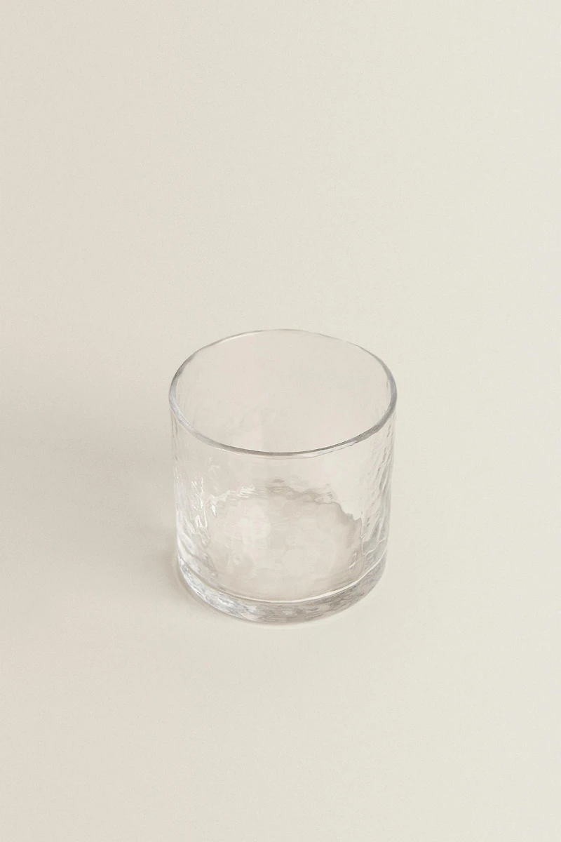 HAMMERED GLASS TUMBLER