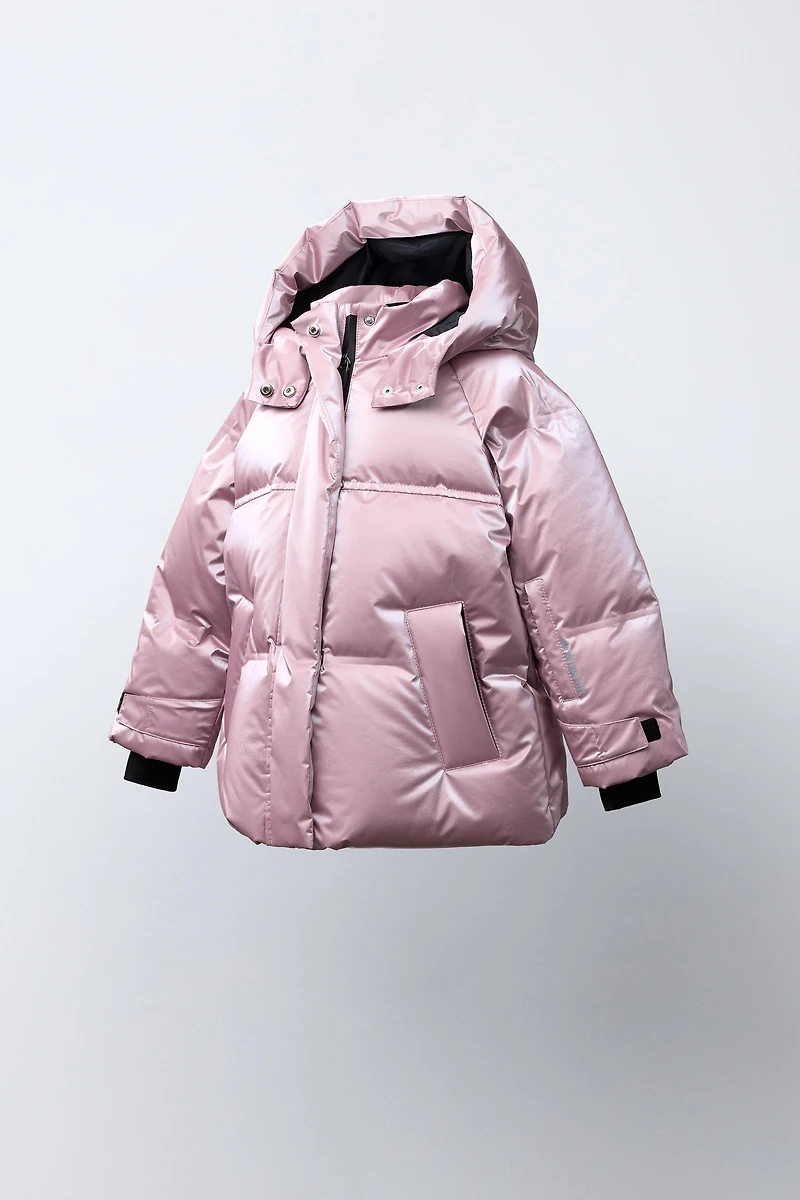 METALLIC WATER-RESISTANT AND WINDPROOF DOWN JACKET RECCO® SYSTEM SKI COLLECTION