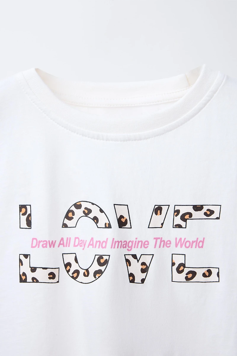 CROPPED T-SHIRT AND PRINTED BERMUDA SET