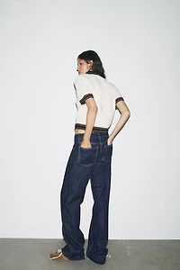 SHORT SLEEVE STITCHED KNIT CARDIGAN