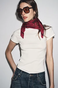 SILK BLEND PRINTED SCARF