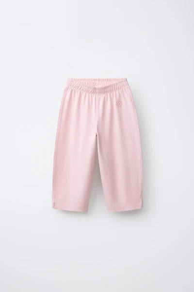 PIQUE WIDE LEG PANTS