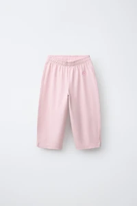PIQUE WIDE LEG PANTS