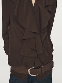 Flowing blouse with ruffles