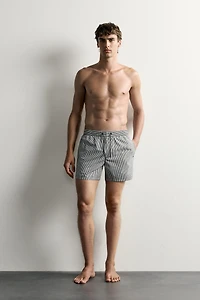 SEERSUCKER MID-LENGTH SWIMSUIT
