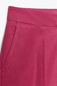 HIGH-WAISTED SLIM PANTS