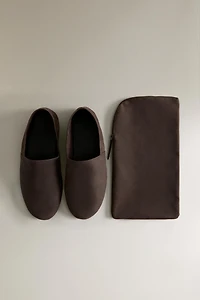 LEATHER TRAVEL MOROCCAN SLIPPERS