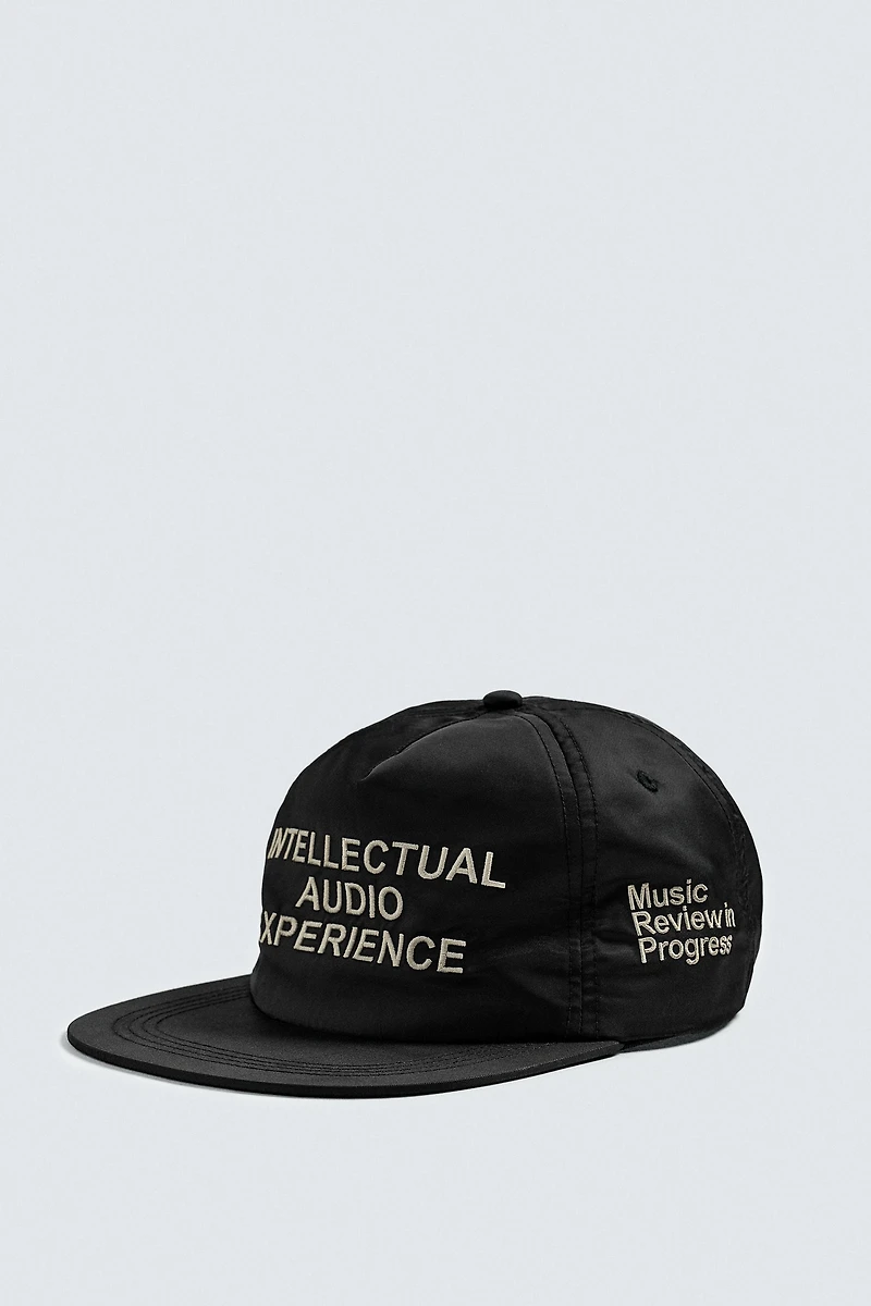 EMBROIDERED FLAT VISOR CAP
