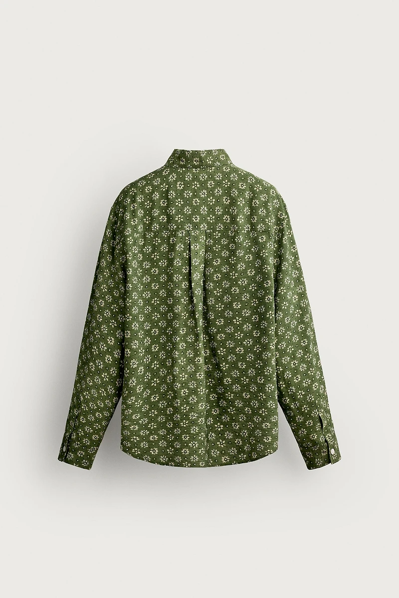 FLOWY FLORAL PRINT SHIRT
