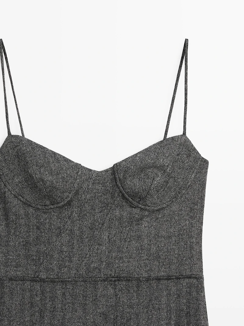 Robe midi à bretelles