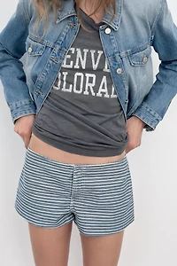 SHORT MINI À RAYURES