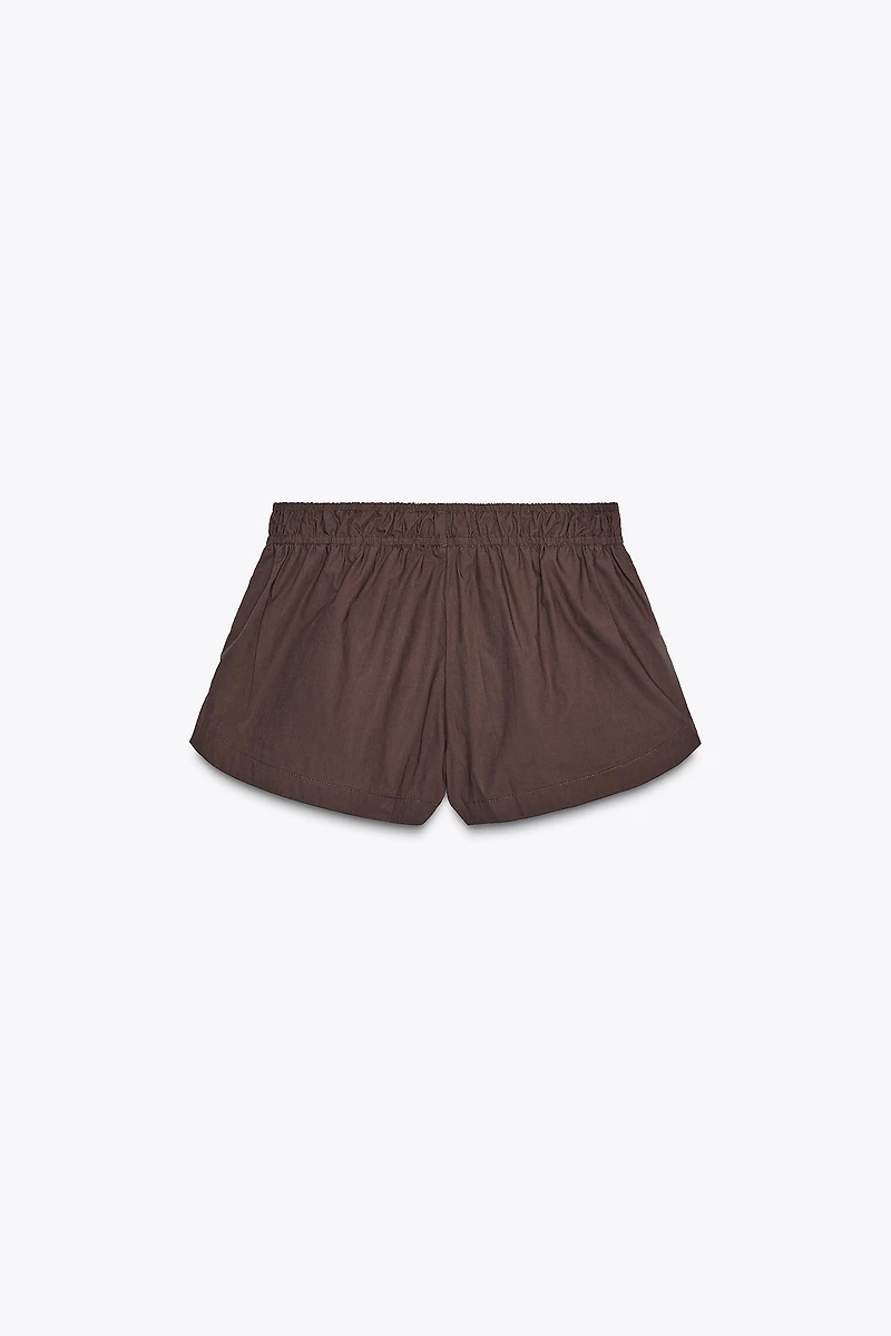 POPLIN MINI SHORTS