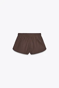 POPLIN MINI SHORTS
