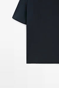 T-shirt manches courtes col contrastant