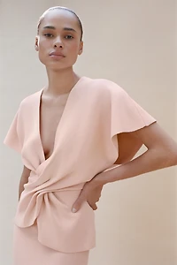 DRAPED KNIT TOP