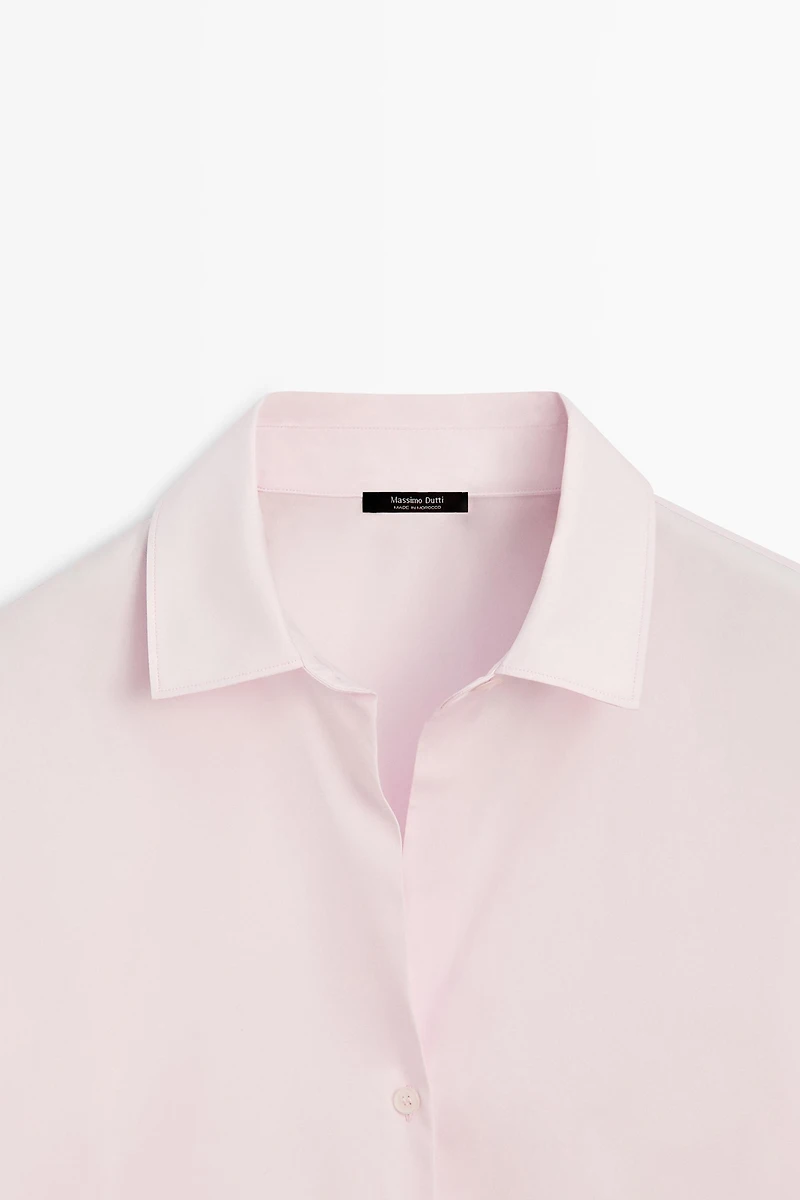 Cotton poplin shirt with dart detail