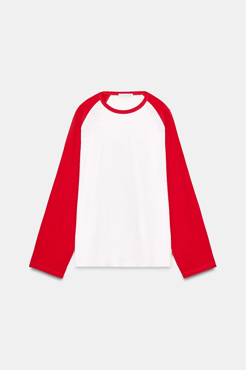 CONTRAST LONG SLEEVE T-SHIRT