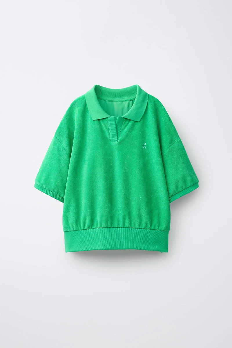 ENSEMBLE POLO ET BERMUDA EFFET SERVIETTE